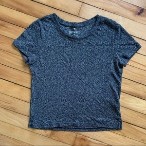 American Eagle Gray Soft & Sexy Baby Tee